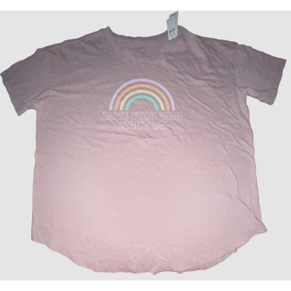Aerie Pride Love Who You Want to‎ Relaxed Distressed T-Shirt Oversized M NWOT - Picture 3 of 8